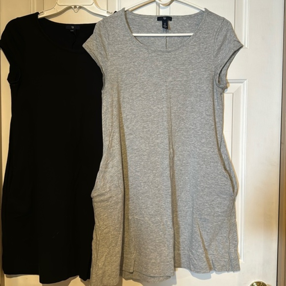 Gap 2 Women’s Simple Dress’s With Pockets Black/Gray Size Small